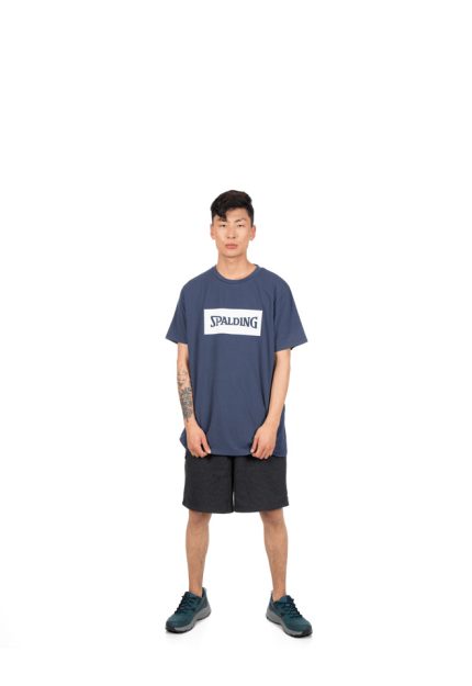 POLERA LOGO SPALDING AZUL
