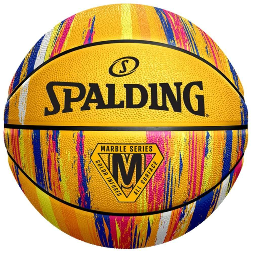 BALÓN BÁSQUETBOL SPALDING MARBLE N°7 AMARILLO Botín Basket